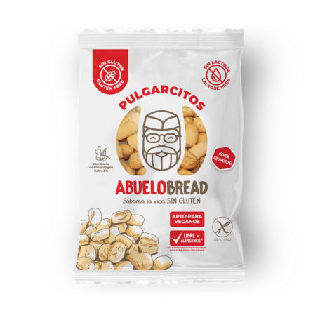 Bolsa de pulgarcitos sin gluten de la marca abuelo bread.