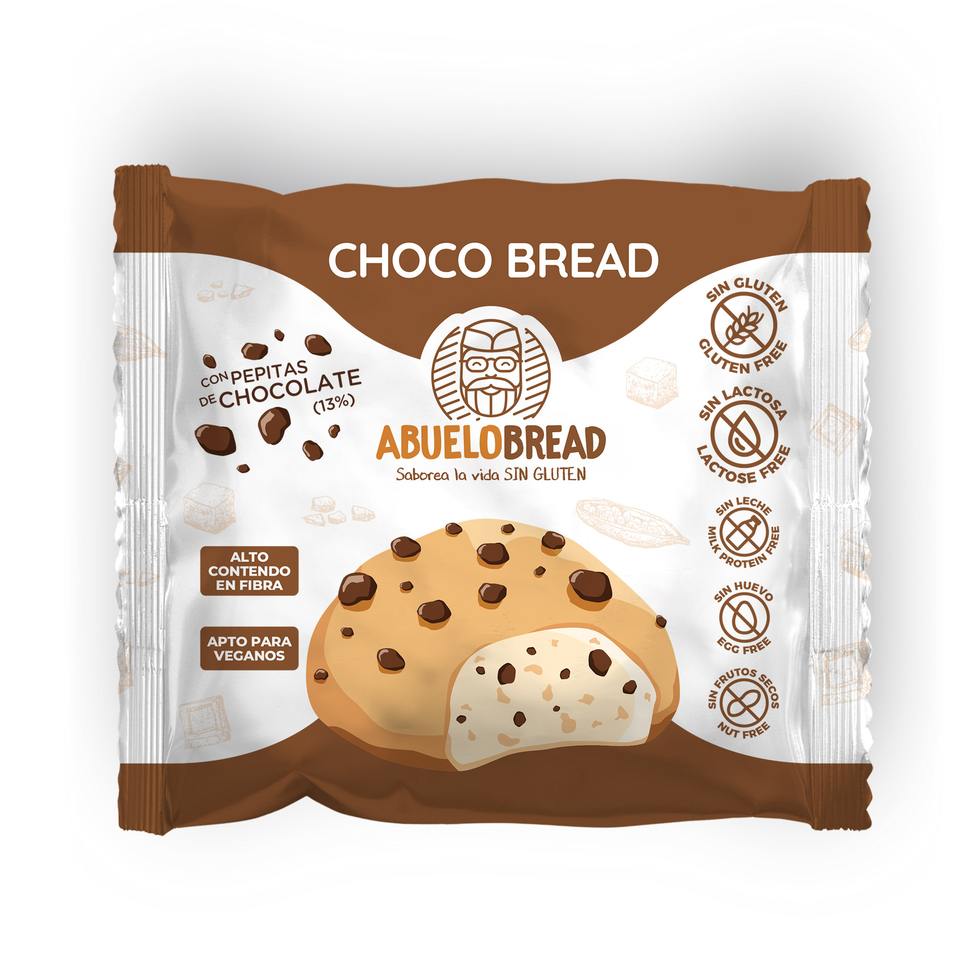 ChocoBread Sin Gluten de la Marca Abuelo Bread.