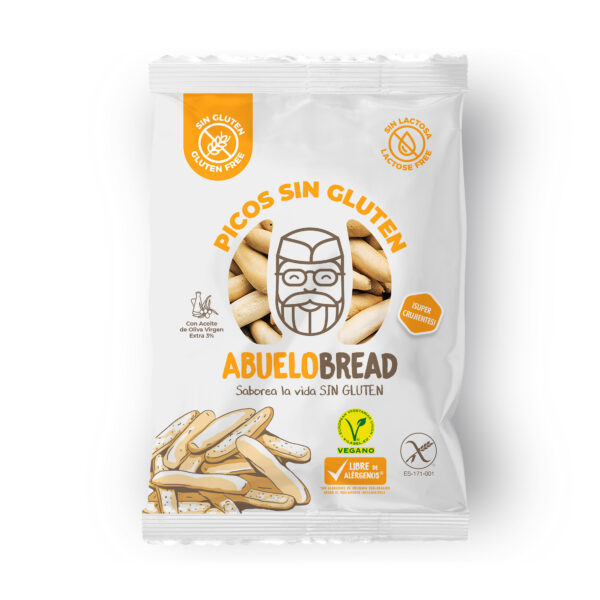 Bolsa de picos sin gluten de la marca abuelo bread.
